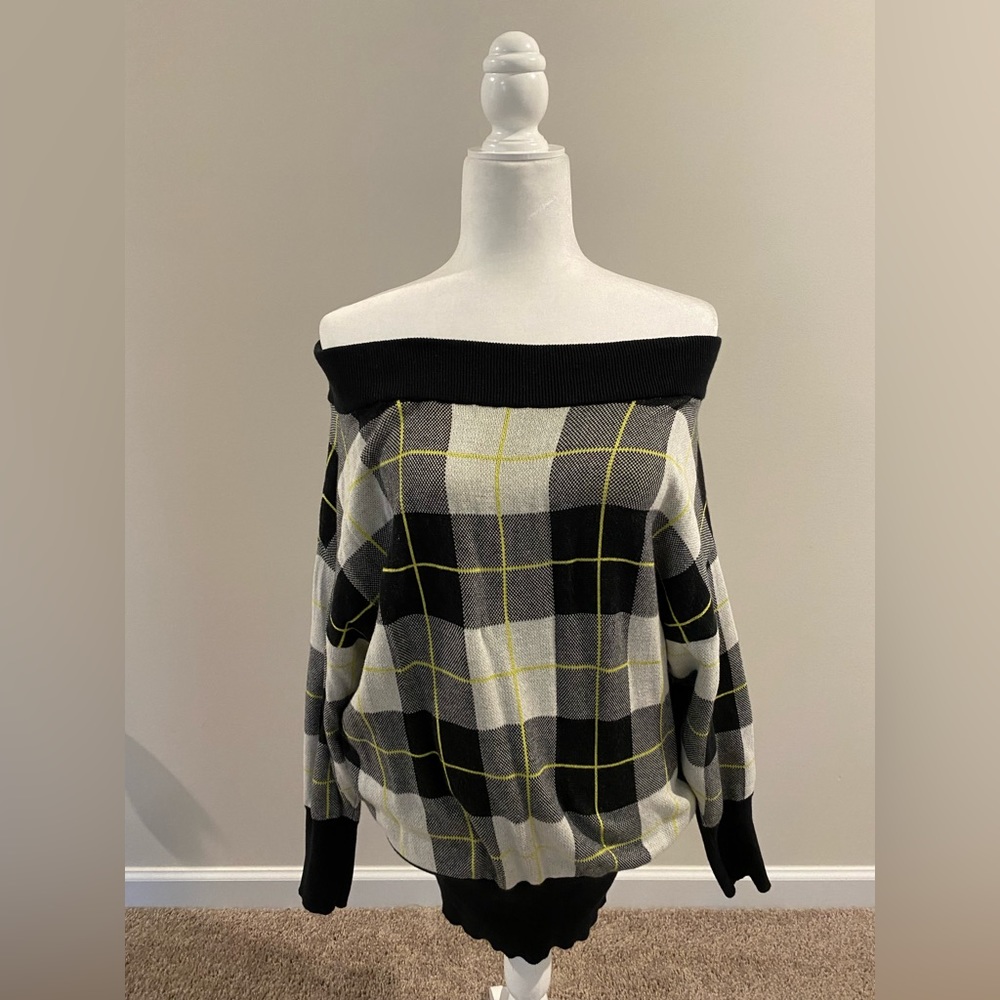 Striped Off The Shoulder Sweater